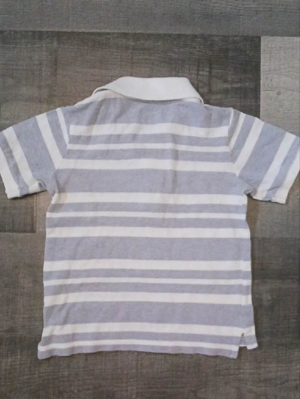 The Children's Place Gray & White Striped Polo